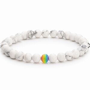 COPY - Vitality Extracts White Howlite Rainbow Diffuser Bracelet / BRAND NEW